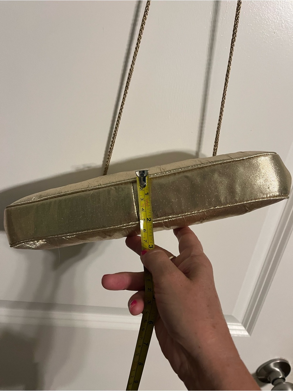 Kate Landry Metallic Gold Evening Clutch - Picture 13 of 15